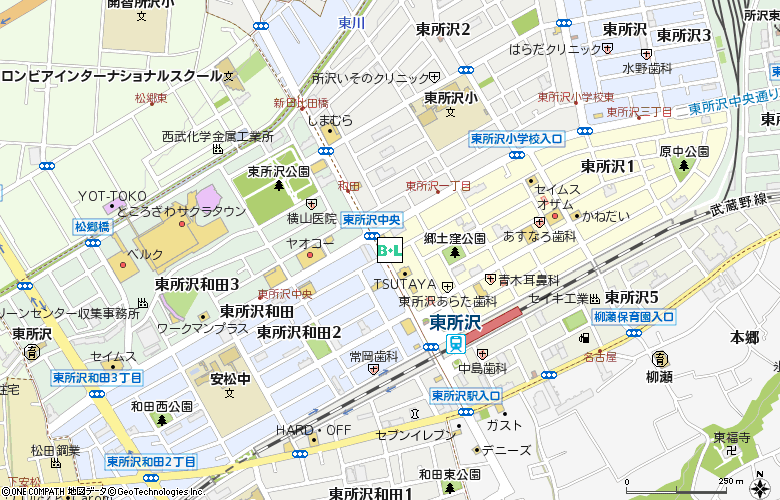 ヤマザキメガネ付近の地図